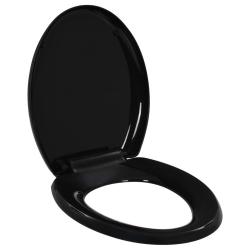Abattant WC &agrave; fermeture en douceur Lib&eacute;ration rapide Noir