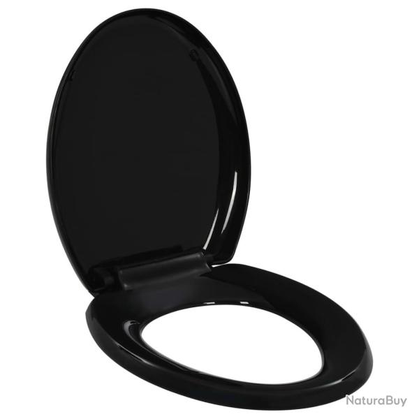 Abattant WC � fermeture en douceur Lib�ration rapide Noir