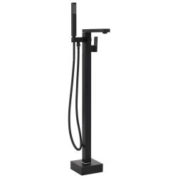 Robinet de baignoire sur pied Noir Acier inoxydable 90 cm