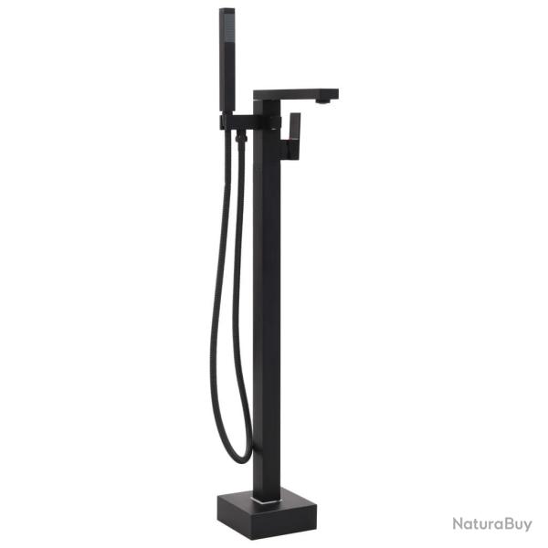 Robinet de baignoire sur pied Noir Acier inoxydable 90 cm