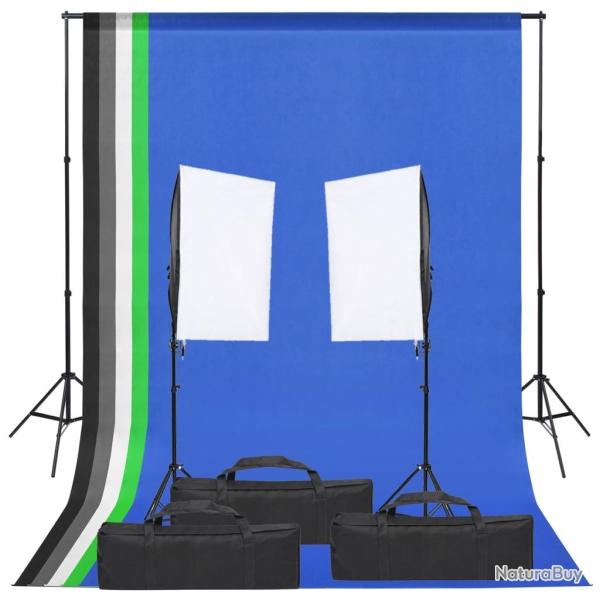 Kit de studio photo avec �clairage et toile de fond