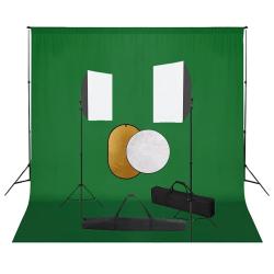 Kit de studio photo bo&icirc;tes &agrave; lumi&egrave;re toile de fond r&eacute;flecteur