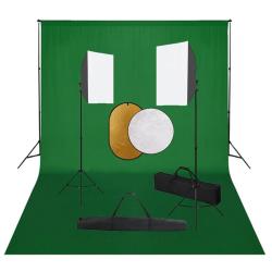 Kit de studio photo bo&icirc;tes &agrave; lumi&egrave;re toile de fond r&eacute;flecteur