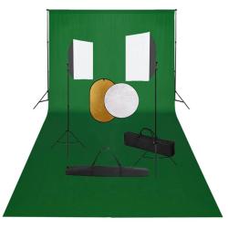 Kit de studio photo bo&icirc;tes &agrave; lumi&egrave;re toile de fond r&eacute;flecteur