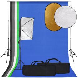 Kit de studio photo bo&icirc;te &agrave; lumi&egrave;re toile de fond et r&eacute;flecteur