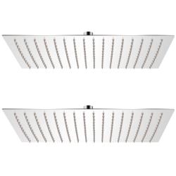 Pomme de douche plongeante 2 pcs Acier inoxydable 30x40 cm