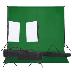 Kit de studio photo avec &eacute;clairage et toile de fond
