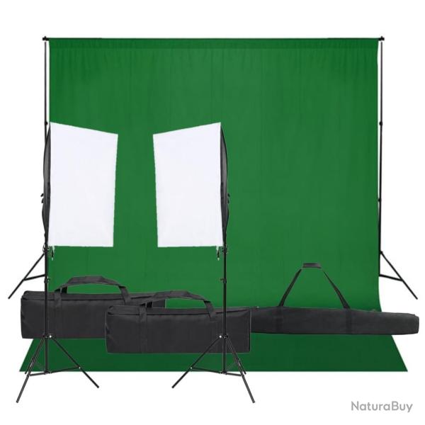 Kit de studio photo avec �clairage et toile de fond