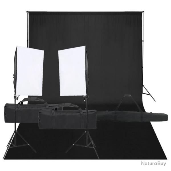 Kit de studio photo avec �clairage et toile de fond