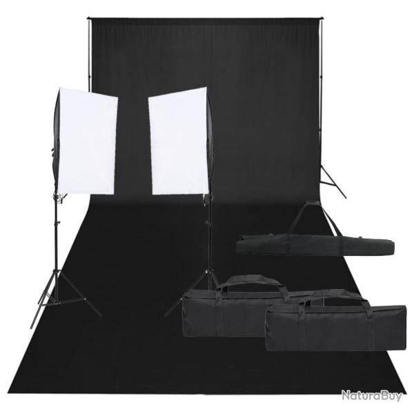 Kit de studio photo avec �clairage et toile de fond