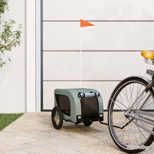 Remorque de v�lo pour animaux de compagnie gris et noir