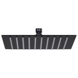 Pomme de douche pluie Acier inoxydable 20x20 cm Carr&eacute;e Noir