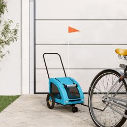 Remorque de v&eacute;lo pour animaux de compagnie bleu