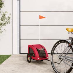 Remorque de v&eacute;lo pour animaux de compagnie rouge