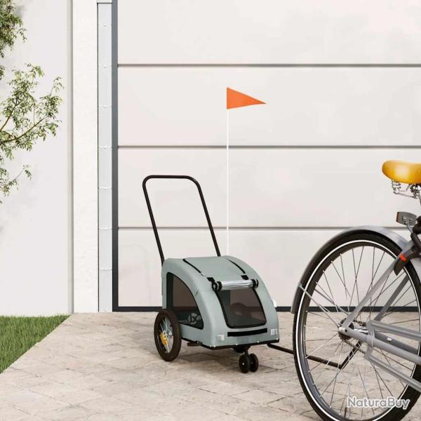 Remorque de v�lo pour animaux de compagnie gris