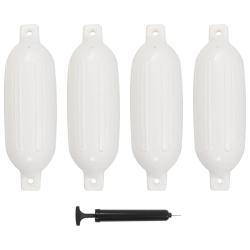 Pare-choc de bateau 4 pcs blanc 58,5x16,5 cm PVC