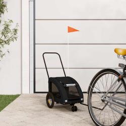Remorque de v&eacute;lo pour animaux de compagnie noir