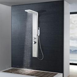 Syst&egrave;me de panneau de douche Acier inoxydable Carr&eacute;