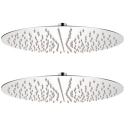 Pomme de douche plongeante 2 pcs Acier inoxydable &Oslash; 40 cm