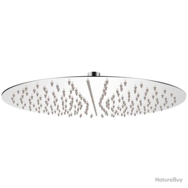 T�te de douche plongeante ronde en acier inoxydable 40 cm