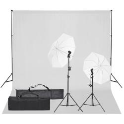 Kit de studio photo avec &eacute;clairage et toile de fond