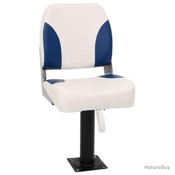 Ensemble de si�ges de bateau pliables 2 pcs bleu et blanc