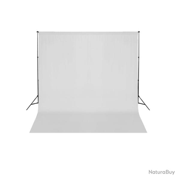 Syst�me de support de toile de fond 600 x 300 cm Blanc