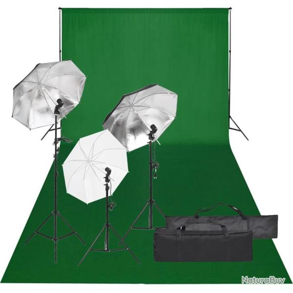Kit de studio photo avec �clairage et toile de fond