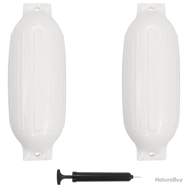Pare-choc de bateau 2 pcs blanc 69x21,5 cm PVC