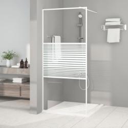Paroi de douche Blanc 90x195 cm Verre ESG transparent