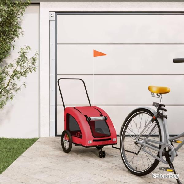 Remorque de v�lo pour animaux de compagnie rouge