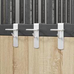 Crochets de seau 3 pcs portable argent&eacute; acier