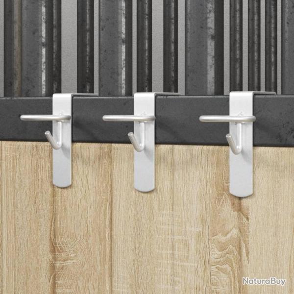 Crochets de seau 3 pcs portable argent� acier