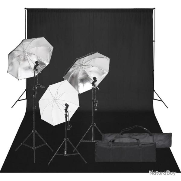 Kit de studio photo avec �clairage et toile de fond