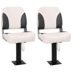 Ensemble de si&egrave;ges de bateau pliables lot de 4 dossier bas