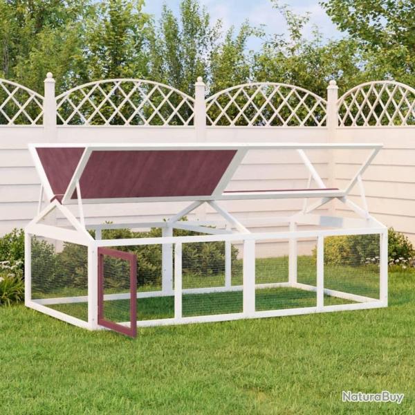 Enclos animaux moka 200x112,5x74 cm bois massif de pin