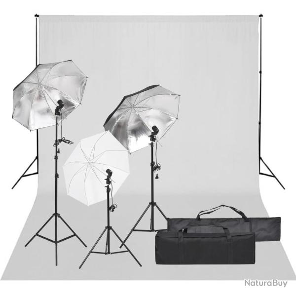 Kit de studio photo avec �clairage et toile de fond