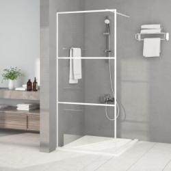 Paroi de douche Blanc 90x195 cm Verre ESG transparent