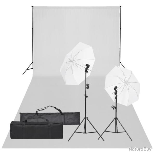 Kit de studio photo avec �clairage et toile de fond