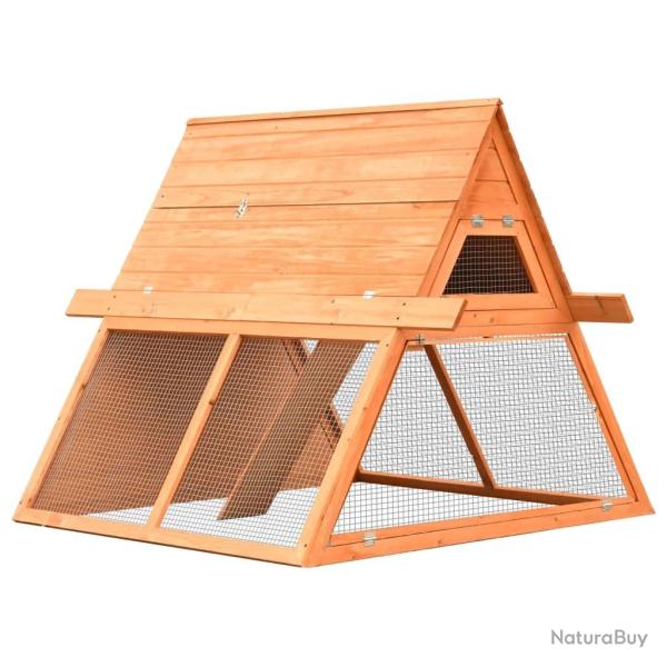 Clapier Bois de pin et de sapin massif 152x128x108 cm