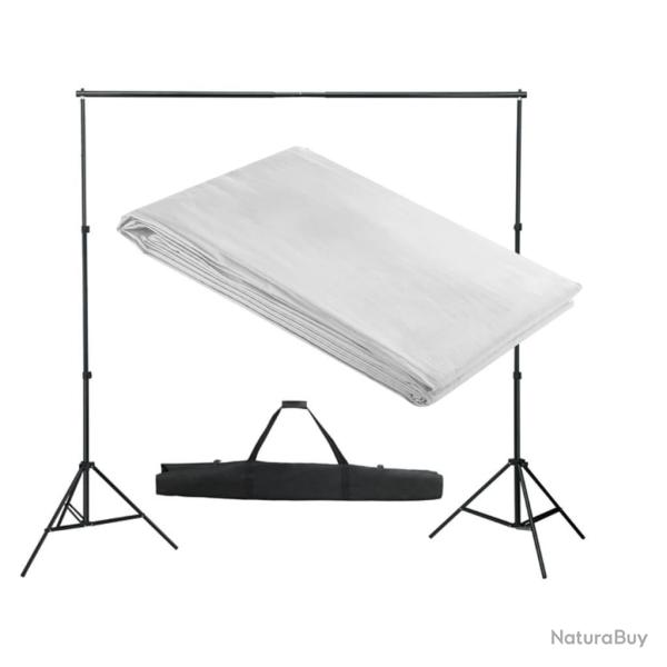 Syst�me de support de toile de fond 300 x 300 cm Blanc