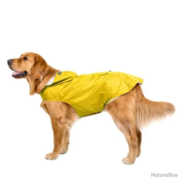 Manteau imperm�able pour chien, veste � capuche imperm�able, Poncho de pluie, v�tements de pluie pou