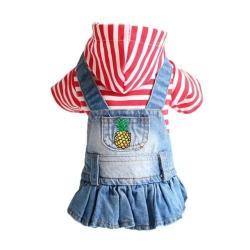 XS-2XL Denim chien v&ecirc;tements Cowboy chien manteau chiot v&ecirc;tements pour petits chiens jean veste chie