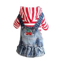 XS-2XL Denim chien v&ecirc;tements Cowboy chien manteau chiot v&ecirc;tements pour petits chiens jean veste chie