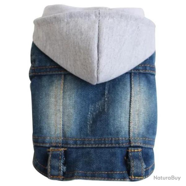 XS 2XL Denim chien v�tements Cowboy chien manteau chiot v�tements pour petits chiens jean veste chie