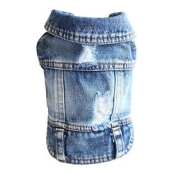 XS 2XL Denim chien v&ecirc;tements Cowboy chien manteau chiot v&ecirc;tements pour petits chiens jean veste chie