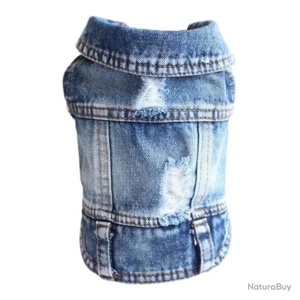 XS 2XL Denim chien v�tements Cowboy chien manteau chiot v�tements pour petits chiens jean veste chie