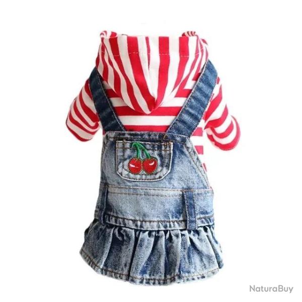 XS 2XL Denim chien v�tements Cowboy chien manteau chiot v�tements pour petits chiens jean veste chie