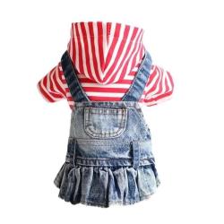 XS-2XL Denim chien v&ecirc;tements Cowboy chien manteau chiot v&ecirc;tements pour petits chiens jean veste chie