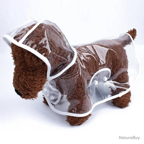 Xs-8XL � la mode chien v�tements imperm�able imperm�able Transparent v�tements de pluie couleur bord
